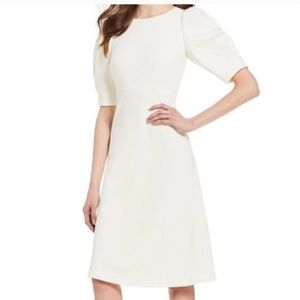 🌹 Antonio Melani Cream Brin Puff Sleeve Dress, 6